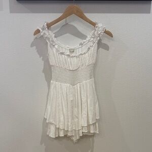 Urban Outfitters White Smocked romper